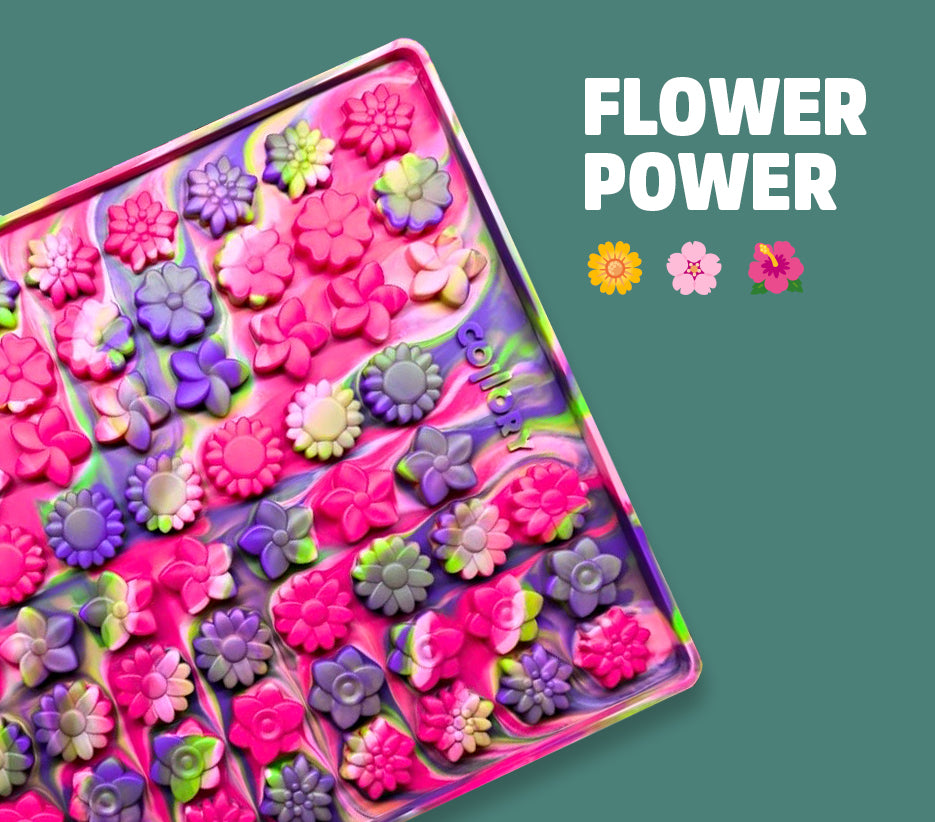Collory Blumen Backmatte für Hundekekse | 7 Blumenmotive
