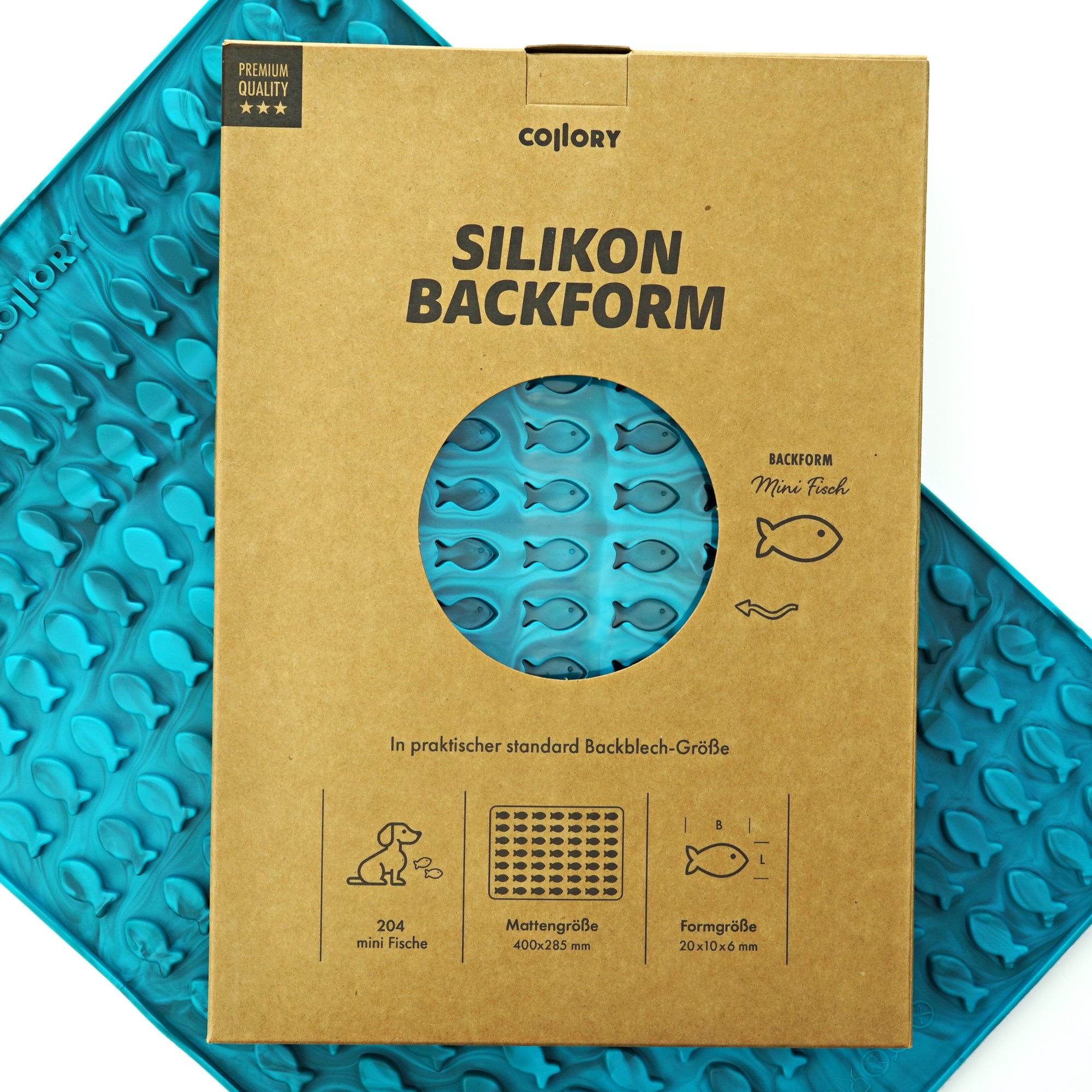 Collory Backmatten für Hundeleckerlis in Fischform