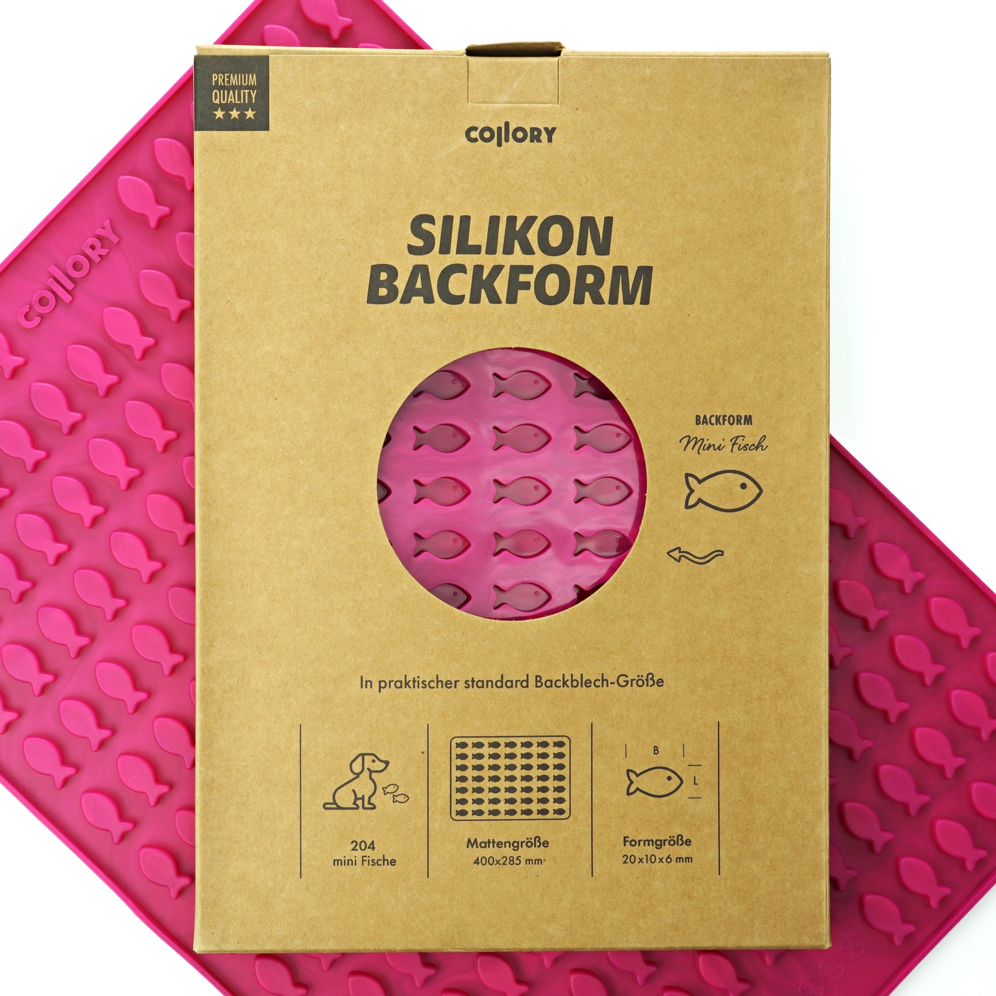 Collory Backmatten für Hundeleckerlis in Fischform