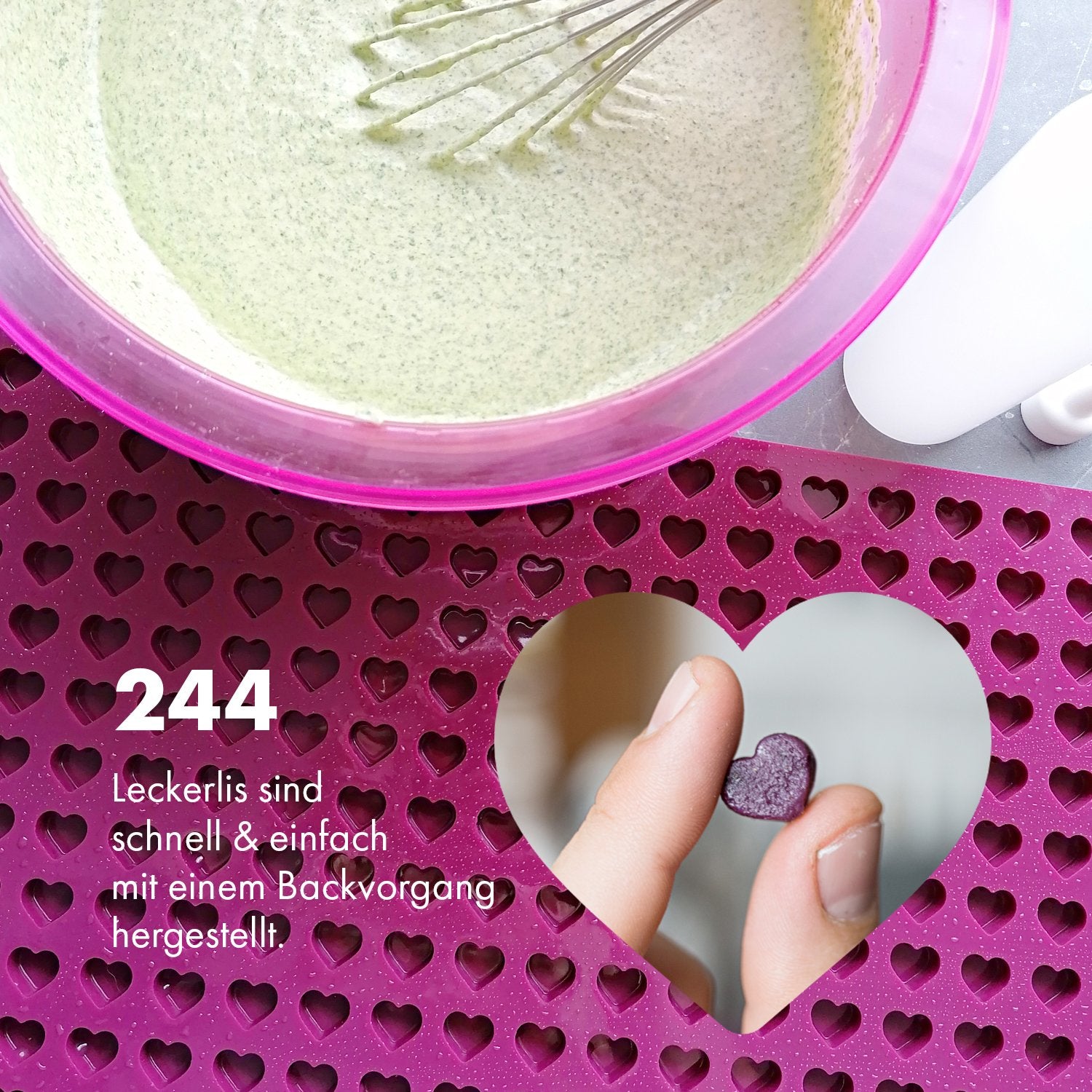 Collory Backmatten für Hundeleckerlis in Herzform