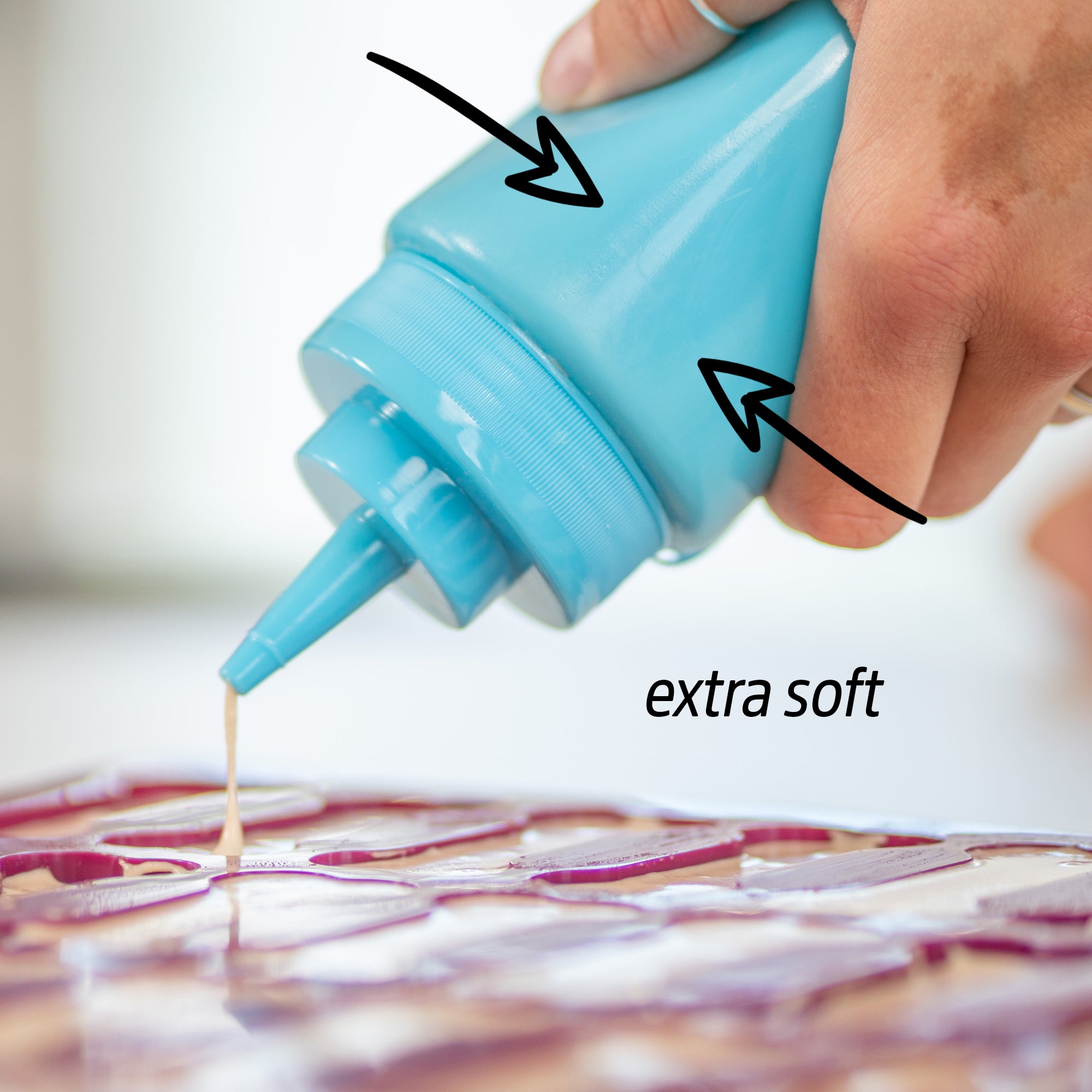 Colorful dosing bottles